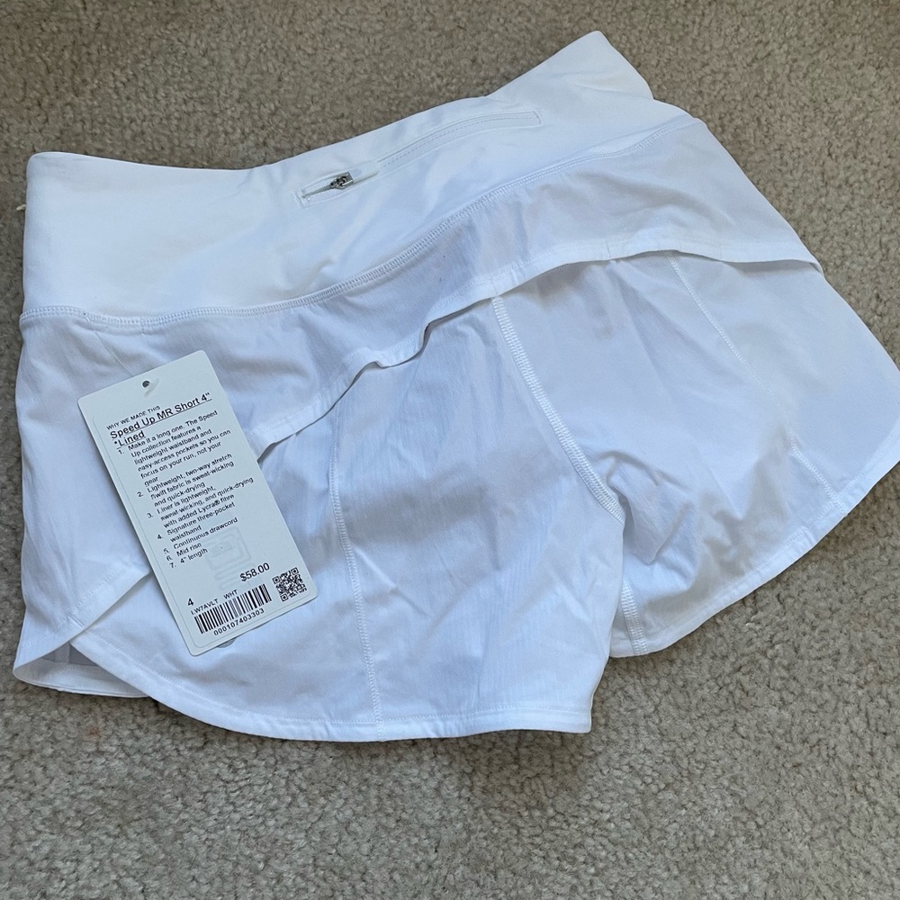 Lululemon Speed Up MR Short Lined 4” Lined NWT 🤍